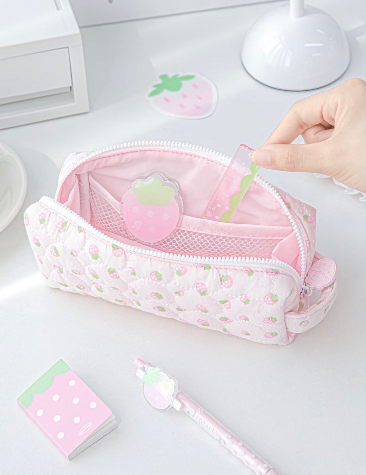 RosyPosy Strawberry Pattern Pencil Case RosyPosy