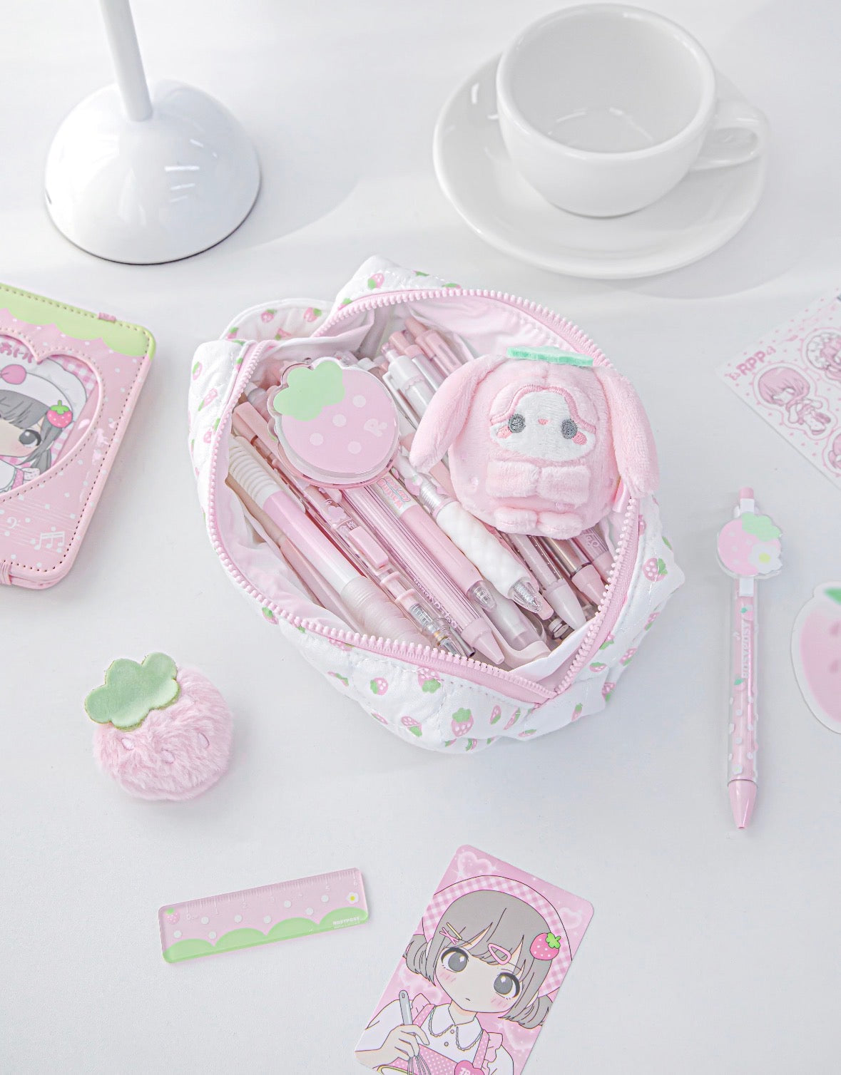 RosyPosy Strawberry Pattern Pencil Case RosyPosy