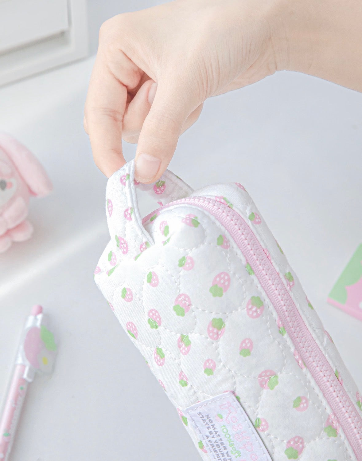 RosyPosy Strawberry Pattern Pencil Case RosyPosy