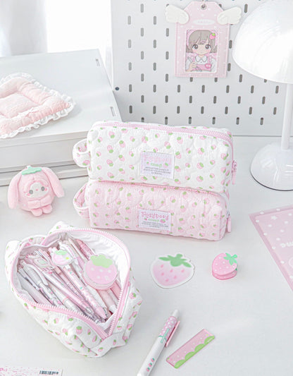 RosyPosy Strawberry Pattern Pencil Case RosyPosy