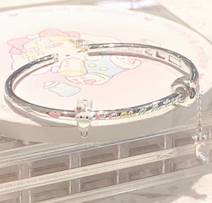 925 Silver Plated MarshMellow Romantic Bangle