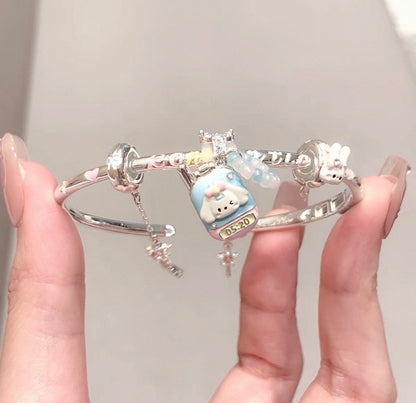 925 Silver Plated MarshMellow Romantic Bangle