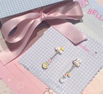 925 Silver Plated MarshMellow Tableware Earring
