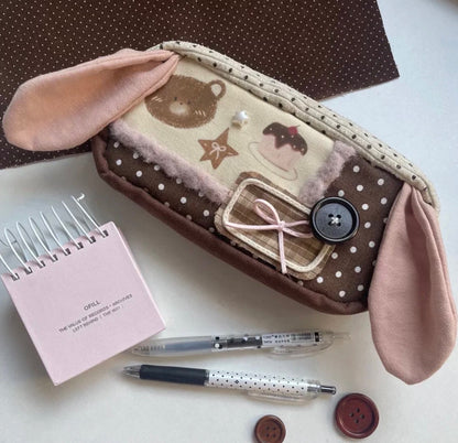 Chocolate Mint Lace Pencil Case