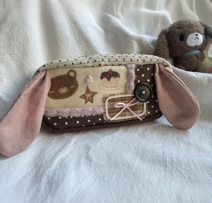 Chocolate Mint Lace Pencil Case