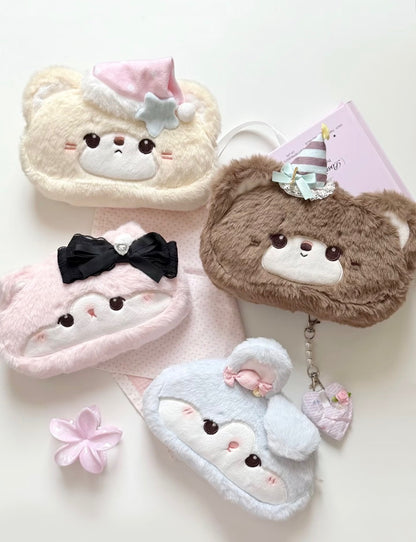 Handmade Animals Plush Pencil Case
