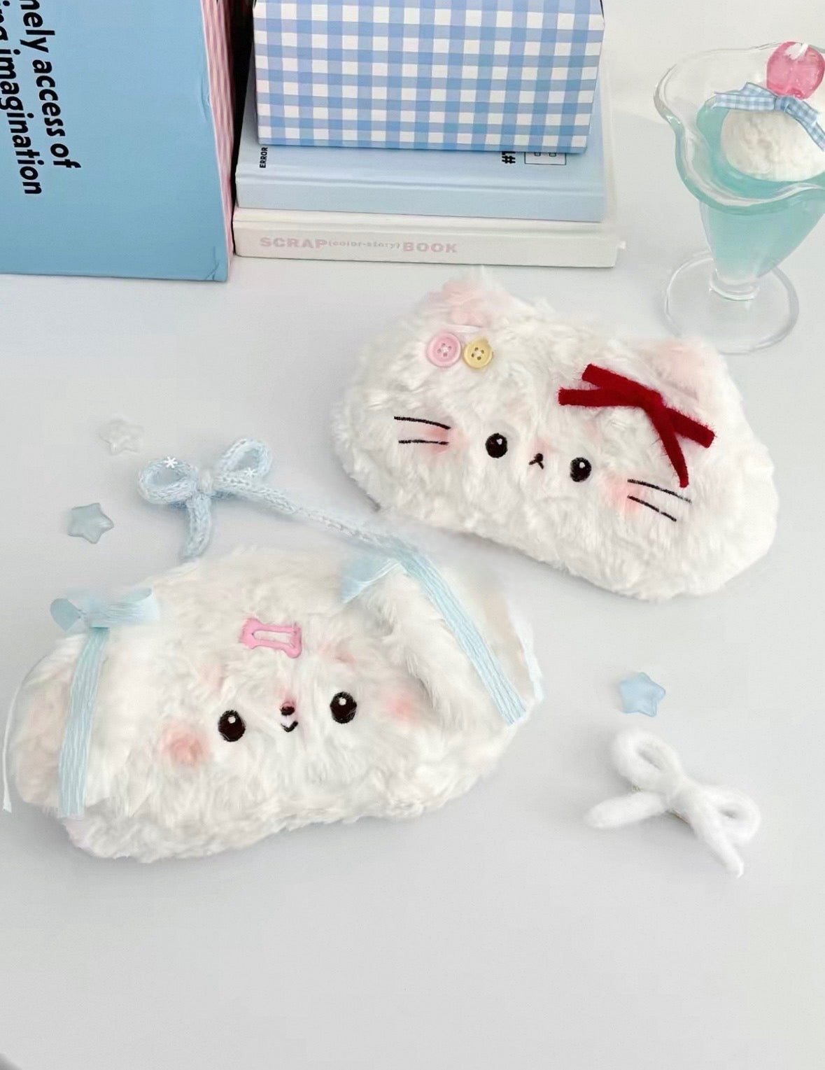 Handmade Puppy & Kitten Pencil Plush Case