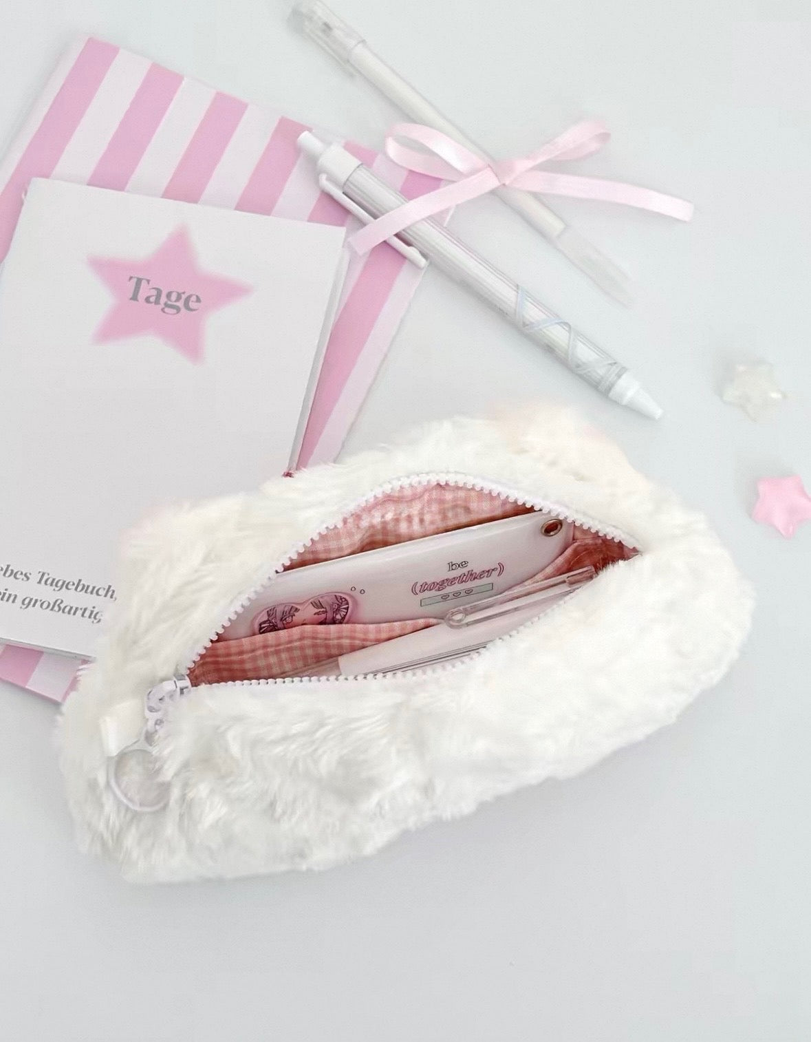 Handmade Puppy & Kitten Pencil Plush Case