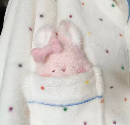 Pink Sleeping Bunny Handmade Pendant