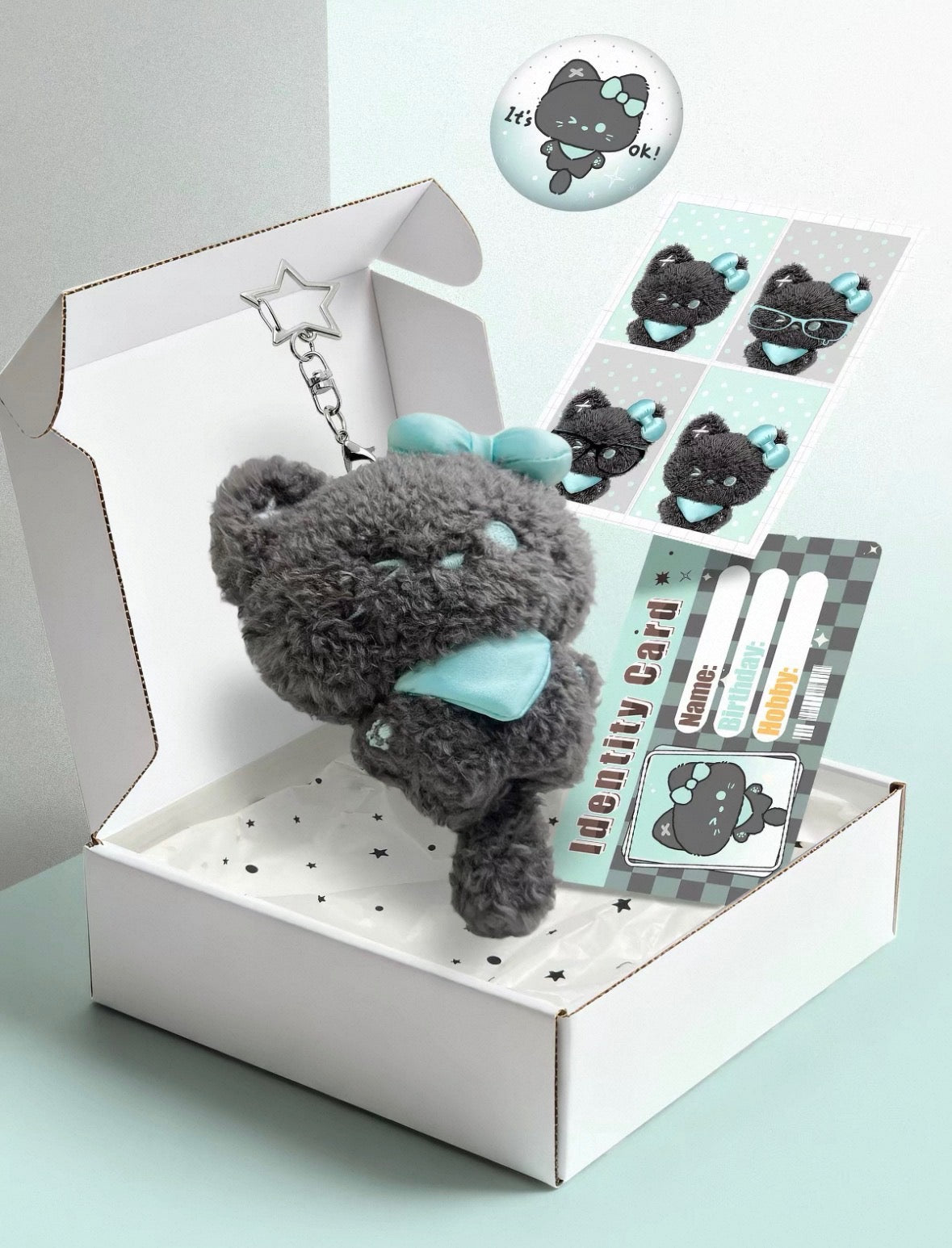 Umbrella Kitten & Bear Series Pendant