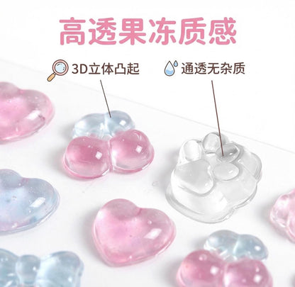 Inamazy Paw Claw Crystal Squishy Stickers