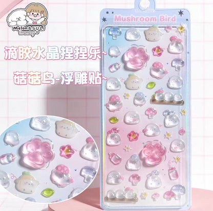 Inamazy Paw Claw Crystal Squishy Stickers