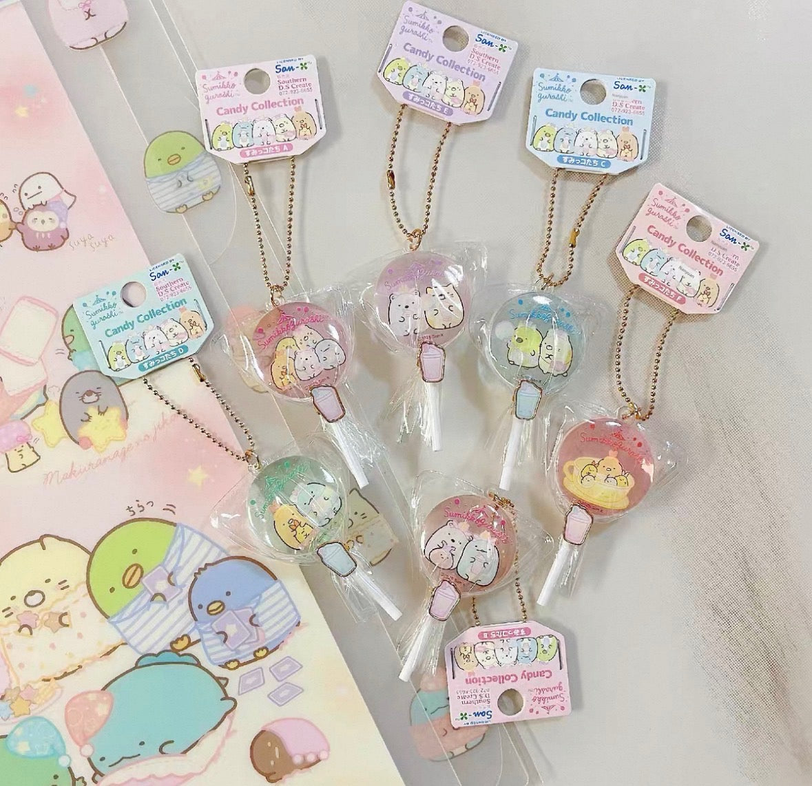 Japan San-X Sumikko Gurashi Lollipop Keychain