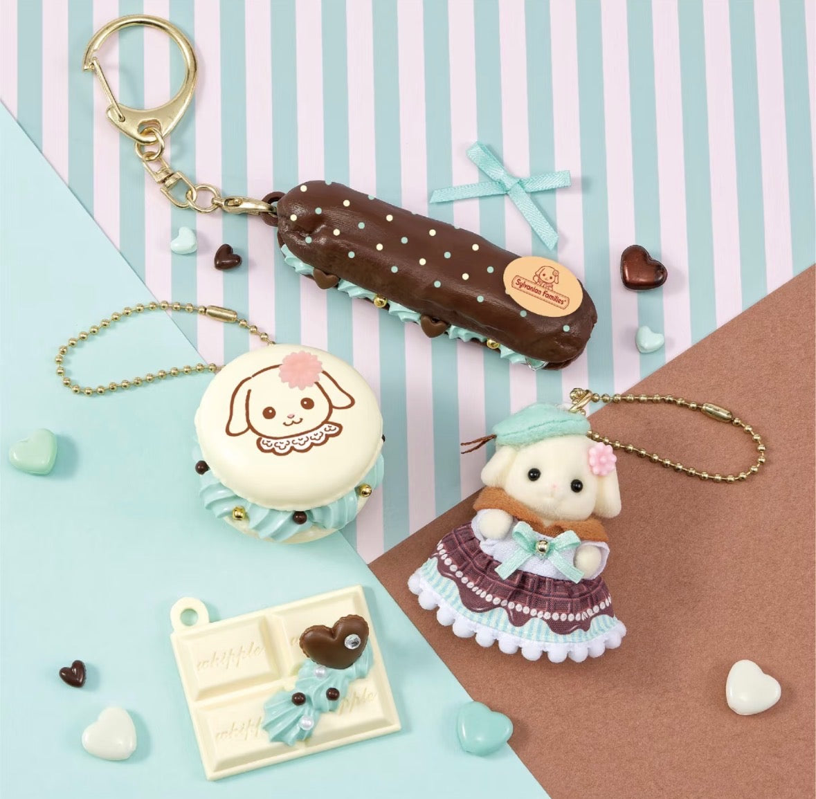 Japan Exclusive Sylvanian Families Mint Chocolate Keychain DIY Kit