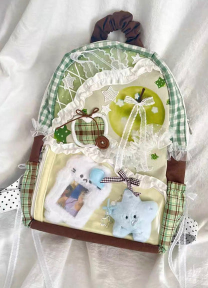 Green Apple Handmade Patch Work Backpack