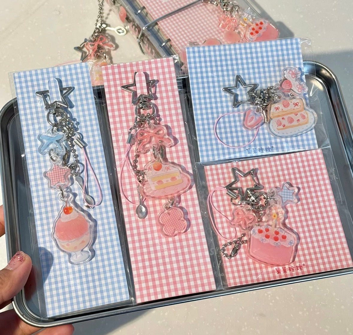 Peach Parfait & Dessert Acrylic Keychains