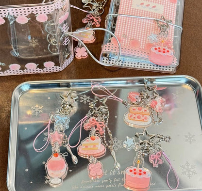 Peach Parfait & Dessert Acrylic Keychains