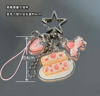 Peach Parfait & Dessert Acrylic Keychains