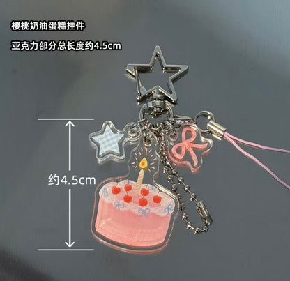 Peach Parfait & Dessert Acrylic Keychains