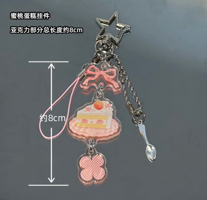 Peach Parfait & Dessert Acrylic Keychains
