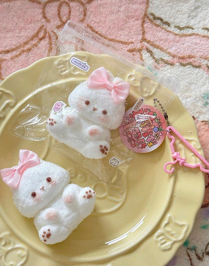 Blush Bunny Squishy Keychain