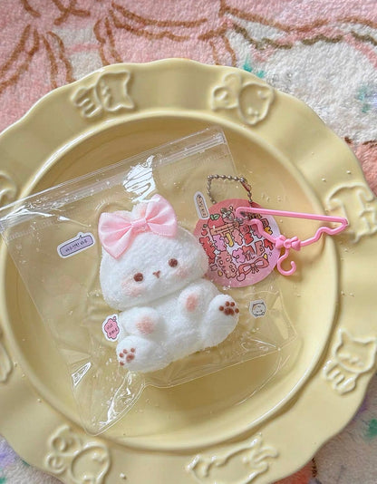 Blush Bunny Squishy Keychain