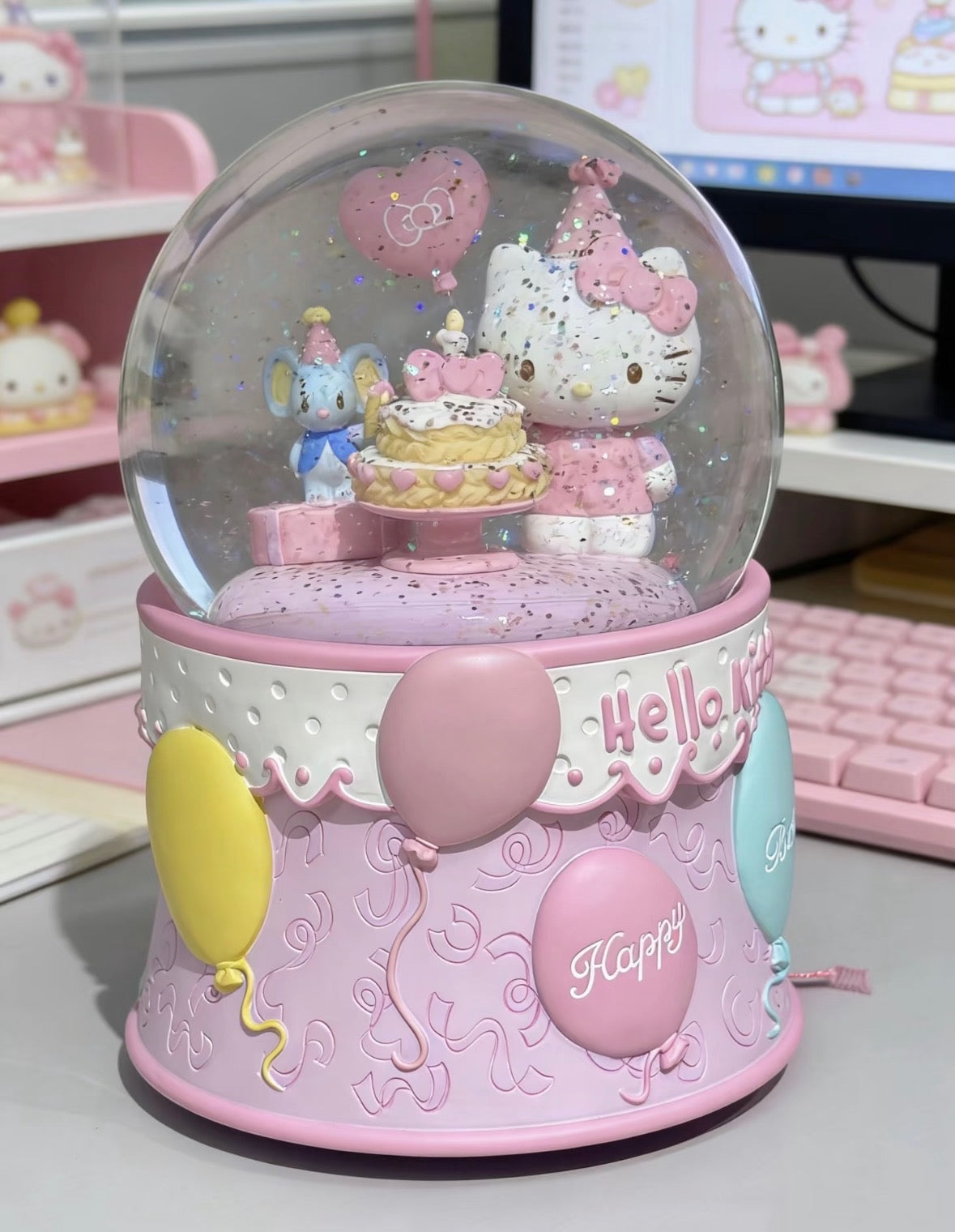 Snowglobe Music Box Sanrio Birthday Collection
