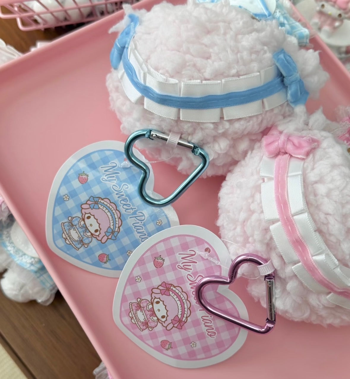 My Sweet Piano Pink & Blue Series Plush Keychain