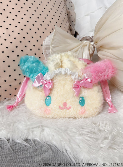 Caring Usahana Official Sanrio Plush Ribbon Pouch