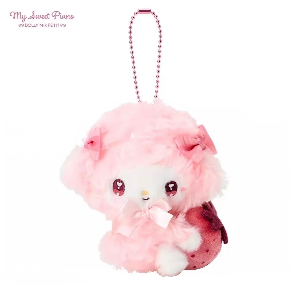 Dolly Mix Petit Official Strawberry My Sweet Piano Plush Pendant.