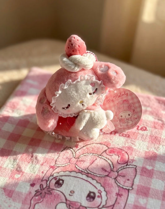 Dolly Mix Petit Official Strawberry Sleepy My Melody Plush Pendant