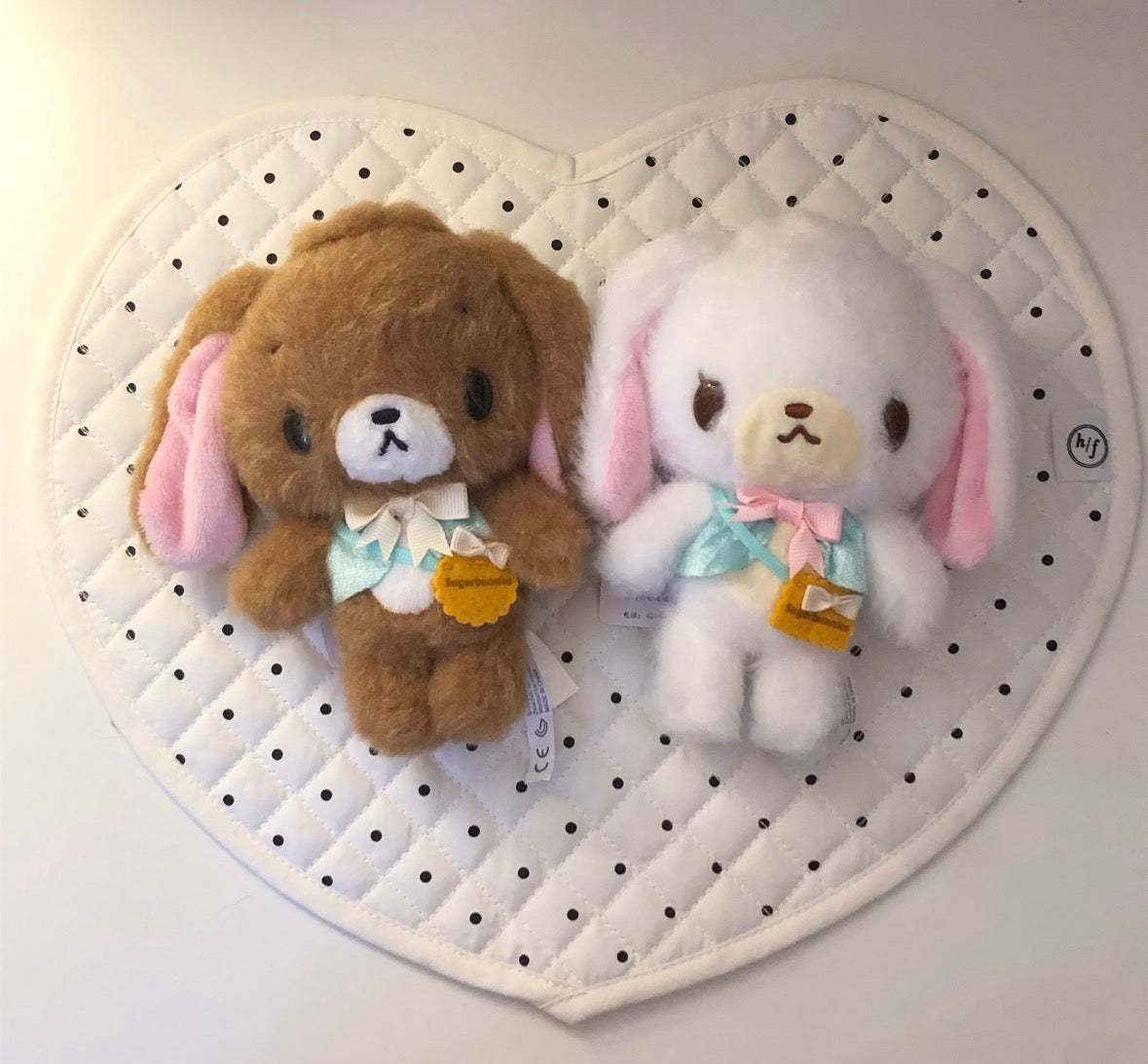 Sugarbunnies Sanrio Plush Keychain - Kurousa (Caramel) / Shirousa (Vanilla) Bag Charm