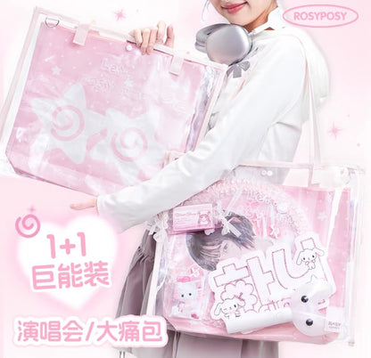 RosyPosy Clear Pattern Tote Bag