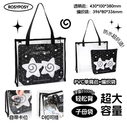 RosyPosy Clear Pattern Tote Bag