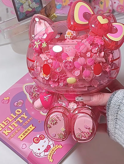 Hello Kitty Red Apple Flower Garden Building Blocks Set
