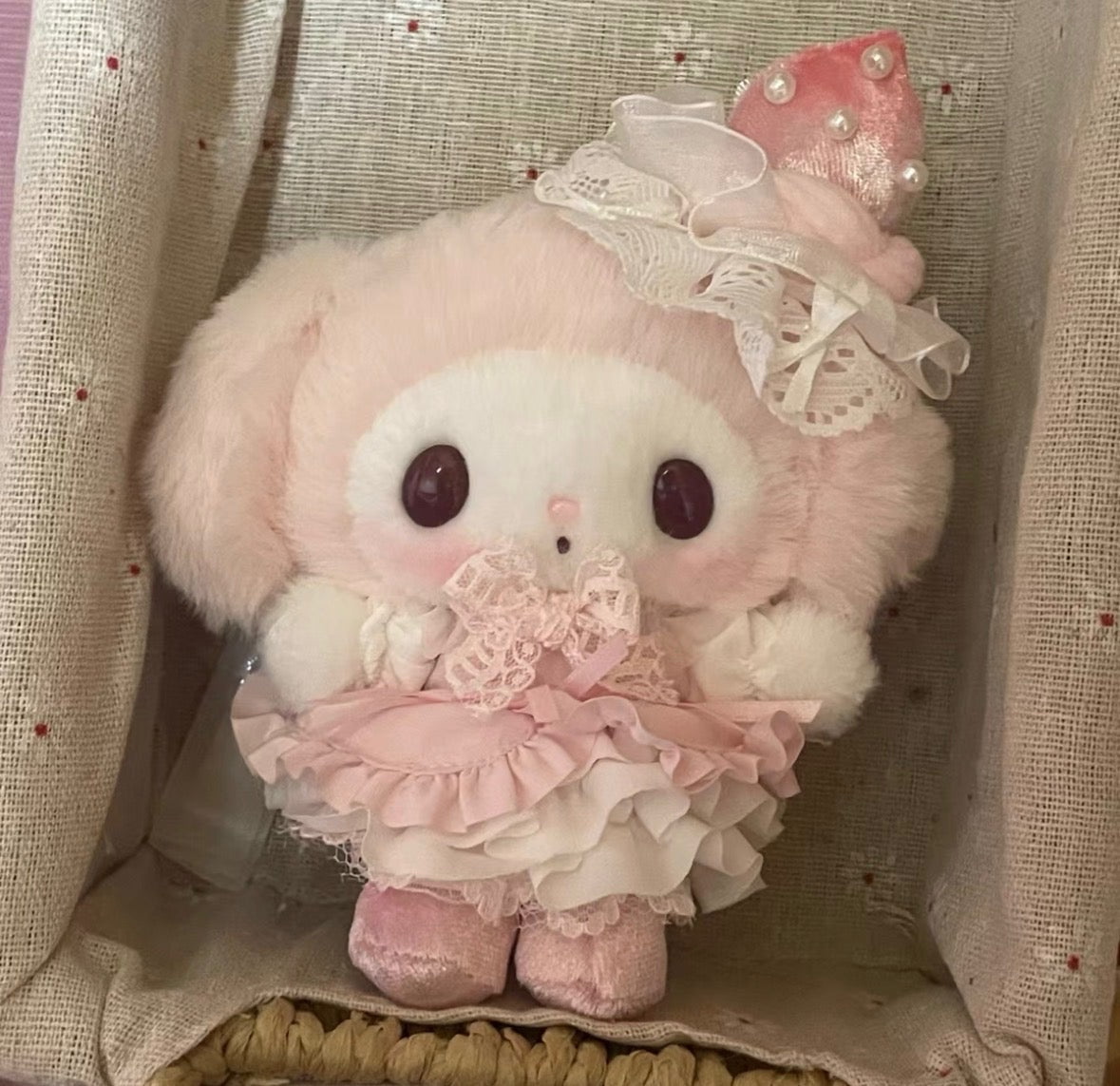 Anniversary Special Pink Strawberry My Melody Handmade Plush