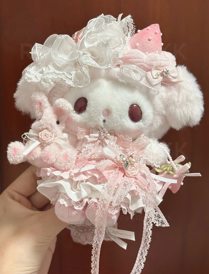 Bunny & Melody Strawberry Lace Handmade Plush