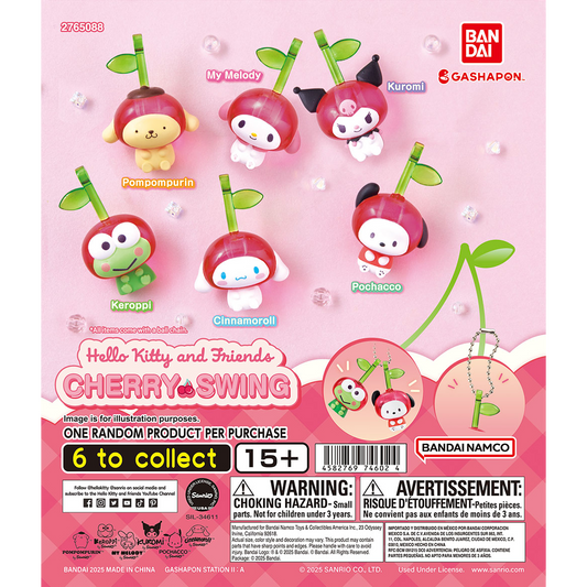 Sanrio Cherry Swing Gashapon Keychain Bandai